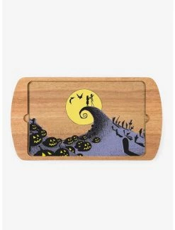 Best Pirce 🧨 The Nightmare Before 🔔 Christmas Jack and Sally Glass Top Serving Board 🎉