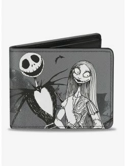 Budget 🧨 The Nightmare Before 🎄 Christmas Jack Sally Zero Cemetery Scene Bi-Fold Wallet 🥰