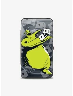 Hot Sale 🔔 The Nightmare Before 🎁 Christmas Oogie Boogie Rolling Dice Pose Scattered Dice Hinged Wallet 😀