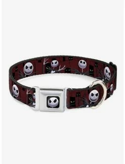 Best Pirce 💯 The Nightmare Before 🔔 Christmas Jack Poses Peeping Eyes 🐶 Dog Collar Seatbelt Buckle 👏