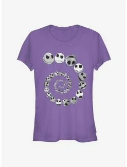 Outlet 🎉 Disney The Nightmare Before 🎄 Christmas Jack Skellington Spiral Classic 👧 Girls T-Shirt 🤩