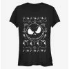 Buy 👍 The Nightmare Before 🔔 Christmas Jack Face Spooky Outline 👧 Girls T-Shirt ⌛