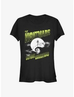 Best reviews of ⭐ Disney The Nightmare Before 🎅 Christmas Jack Spooky Text Classic 👧 Girls T-Shirt 🔔