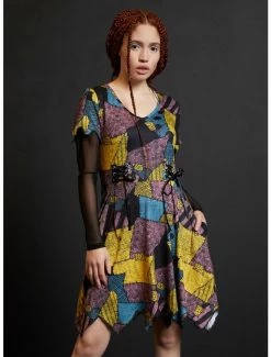 Cheapest 🛒 The Nightmare Before 🎄 Christmas Sally Mesh Long-Sleeve 👗 Dress ⌛