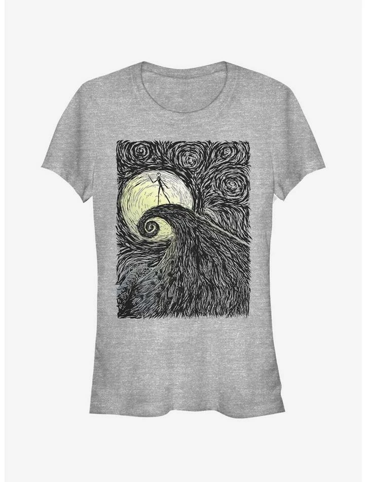 Outlet ✨ The Nightmare Before 🎄 Christmas Spiral Hill 👧 Girls T-Shirt 👏