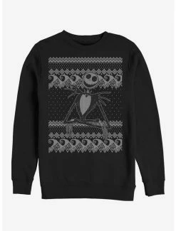 Best Sale ⌛ The Nightmare Before 🔔 Christmas Jack Intarsia Sweater Sweatshirt 💯