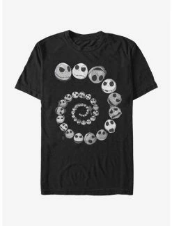 Cheapest 🥰 The Nightmare Before ❄ Christmas Jack Emotions Spiral T-Shirt 😀