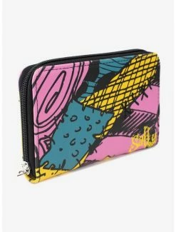 Flash Sale 😀 The Nightmare Before 🎅 Christmas Sally Patchwork Vegan Leather Zip Around Wallet ⭐