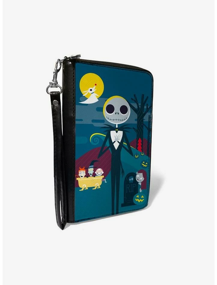 Budget ❤️ The Nightmare Before 🎄 Christmas Jack Cemetery Zip Around Wallet ❤️