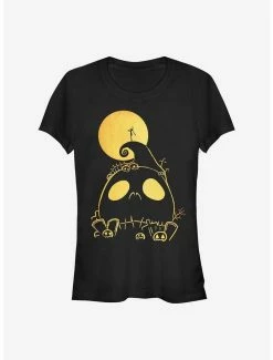 Cheapest 🎁 Disney The Nightmare Before 🎅 Christmas Cemetery 👧 Girls T-Shirt 😍