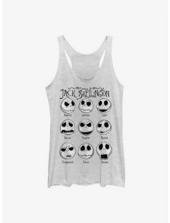 Discount 🌟 Disney The Nightmare Before 🎅 Christmas Jack Emotions 👧 Girls Tank 👍