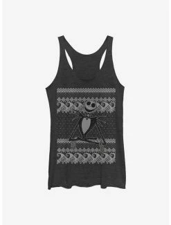 New ✨ Disney The Nightmare Before 🎅 Christmas Jack Intarsia Sweater 👧 Girls Tank ⭐