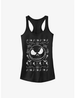 Wholesale ⌛ The Nightmare Before 🎄 Christmas Jack Spooky Sweater 👧 Girls Tank Top ✔️