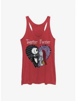 Deals ✨ The Nightmare Before 🎅 Christmas Jack & Sally Together Forever 👧 Girls Tank Top ❤️
