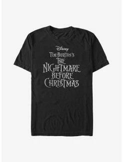 Outlet 🎁 Disney The Nightmare Before ❄ Christmas Logo T-Shirt 👍