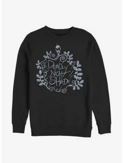 Budget 😉 Disney The Nightmare Before ❄ Christmas Deadly Night Shade Crew Sweatshirt 🌟