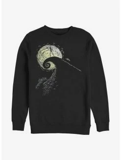 Wholesale 🛒 Disney The Nightmare Before 🔔 Christmas Spiral Hill Jack Crew Sweatshirt 🤩