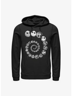 Cheap ✔️ Disney The Nightmare Before 🎅 Christmas Jack Emotions Spiral Hoodie ⌛