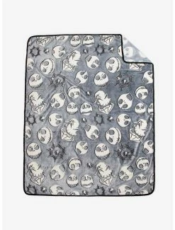 Discount 😀 The Nightmare Before ❄ Christmas Faces Glow-In-The-Dark Throw Blanket 👏