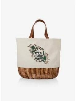 Best Pirce 😉 The Nightmare Before 🔔 Christmas Jack And Sally Canvas Willow Basket Tote 🔔