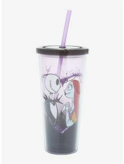 Best Sale 🧨 The Nightmare Before 🎄 Christmas Jack & Sally Acrylic Travel Cup 👍