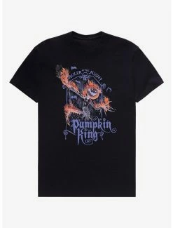 Brand new ⭐ The Nightmare Before 🎅 Christmas Pumpkin King Flames T-Shirt 😍