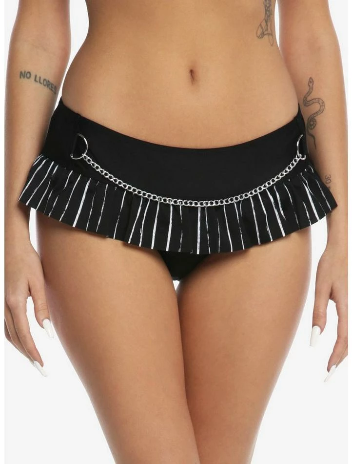 New 🤩 The Nightmare Before 🎅 Christmas Jack Skellington 👗 Skirted Chain Swim Bottoms 😍 - Image 2