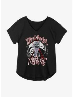 Wholesale 👍 The Nightmare Before 🔔 Christmas What A Wonderful Nightmare 👧 Girls Plus Size T-Shirt ❤️