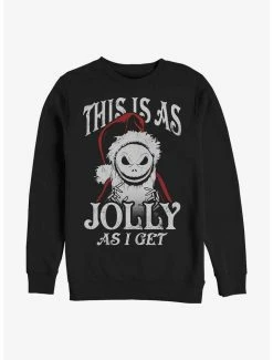 Outlet 🎁 Disney The Nightmare Before 🎄 Christmas This Is As Jolly As I Get Santa Jack Sweatshirt 👍