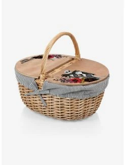 Coupon 🌟 The Nightmare Before 🎁 Christmas Jack And Sally Floral Country Picnic Basket 💯