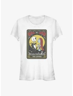 Outlet 🎉 The Nightmare Before 🎅 Christmas Jack & Sally The Lovers Tarot T-Shirt 🔥