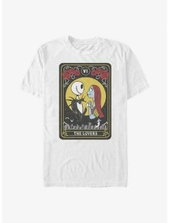 Hot Sale 🛒 The Nightmare Before 🔔 Christmas Jack & Sally The Lovers Tarot T-Shirt 👏