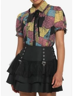 Wholesale ๐ฅฐ The Nightmare Before ๐ Christmas Sally ๐ง Girls Woven Button-Up ๐