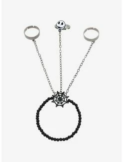 Discount ❤️ The Nightmare Before ❄ Christmas Jack Spiderweb Hand Ring Bracelet 🔔