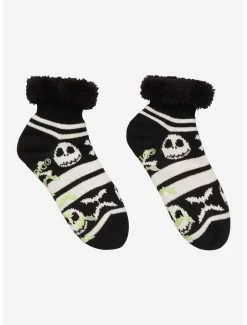 Promo ⌛ The Nightmare Before ❄ Christmas Jack & Bat Cozy Slipper 🧦 Socks ❤️