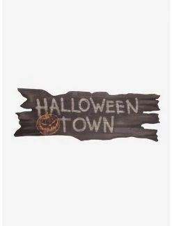 Budget 🎉 The Nightmare Before 🎁 Christmas 🦇 Halloween Town Faux Wood Sign 💯