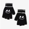 Coupon 🌟 The Nightmare Before 🎁 Christmas Jack Contrast Stitch Fingerless Gloves ❤️