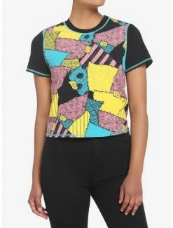 Outlet ⌛ The Nightmare Before 🔔 Christmas Sally Patchwork Skimmer 👧 Girls Top 💯
