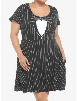 Hot Sale ⌛ The Nightmare Before 🎅 Christmas Jack Skellington 👗 Dress Plus Size 💯