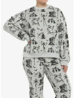 Cheapest 🌟 The Nightmare Before 🎄 Christmas Characters 👧 Girls Lounge Set Plus Size 👍