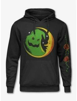 Hot Sale 🤩 The Nightmare Before 🎄 Christmas Oggie Boogie Crescent Moon Hoodie 🥰