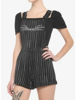New 🌟 The Nightmare Before 🔔 Christmas Jack Pinstripe Shortalls 🔔