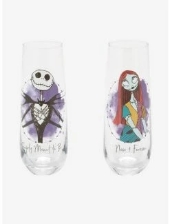 Brand new 🔥 The Nightmare Before 🎅 Christmas Jack & Sally Stemless Glass Set 🧨