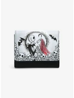 Coupon 🥰 Her Universe The Nightmare Before ❄ Christmas Jack & Sally Eternally Yours Mini Flap Wallet 🔔