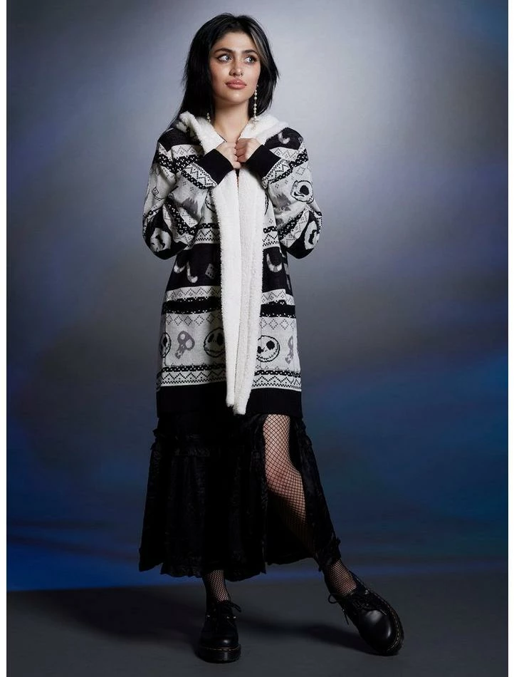 Best Sale ๐ฅ The Nightmare Before โ Christmas Fair Isle ๐ง Girls Sherpa Cardigan ๐ - Image 2
