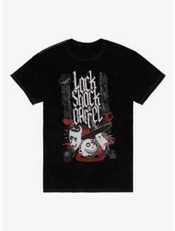 Hot Sale ⌛ The Nightmare Before 🎅 Christmas Lock Shock & Barrel Boyfriend Fit 👧 Girls T-Shirt ❤️