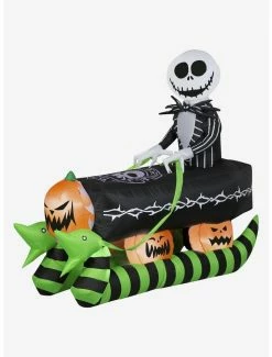 Coupon โ The Nightmare Before ๐ Christmas Jack Skellington On Coffin Sleigh Airblown ๐