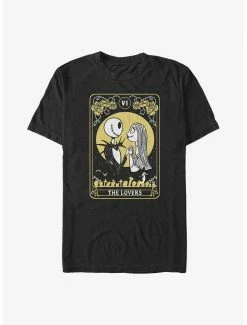 Wholesale 🧨 The Nightmare Before 🎄 Christmas Jack & Sally The Lovers Tarot Extra Soft T-Shirt 🔥