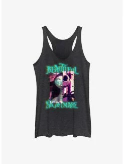 Discount 🤩 The Nightmare Before 🎄 Christmas Jack & Sally Glitchy Beautiful Nightmare 👧 Girls Tank Top 🧨