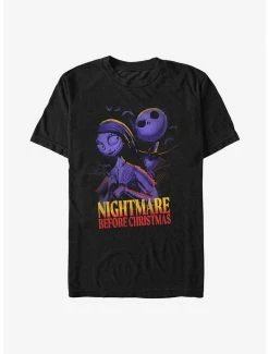 New 🔥 Disney The Nightmare Before 🎄 Christmas Jack and Sally T-Shirt ✔️